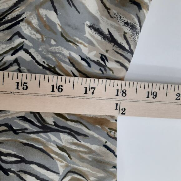 Vintage 80s Satin Sleeveless Blouse 100% Silk Animal Print Womens 12 Mob Wife - Picture 8 of 10